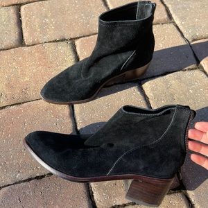 Like New Genuine Leather Suede Booties Size 6.5